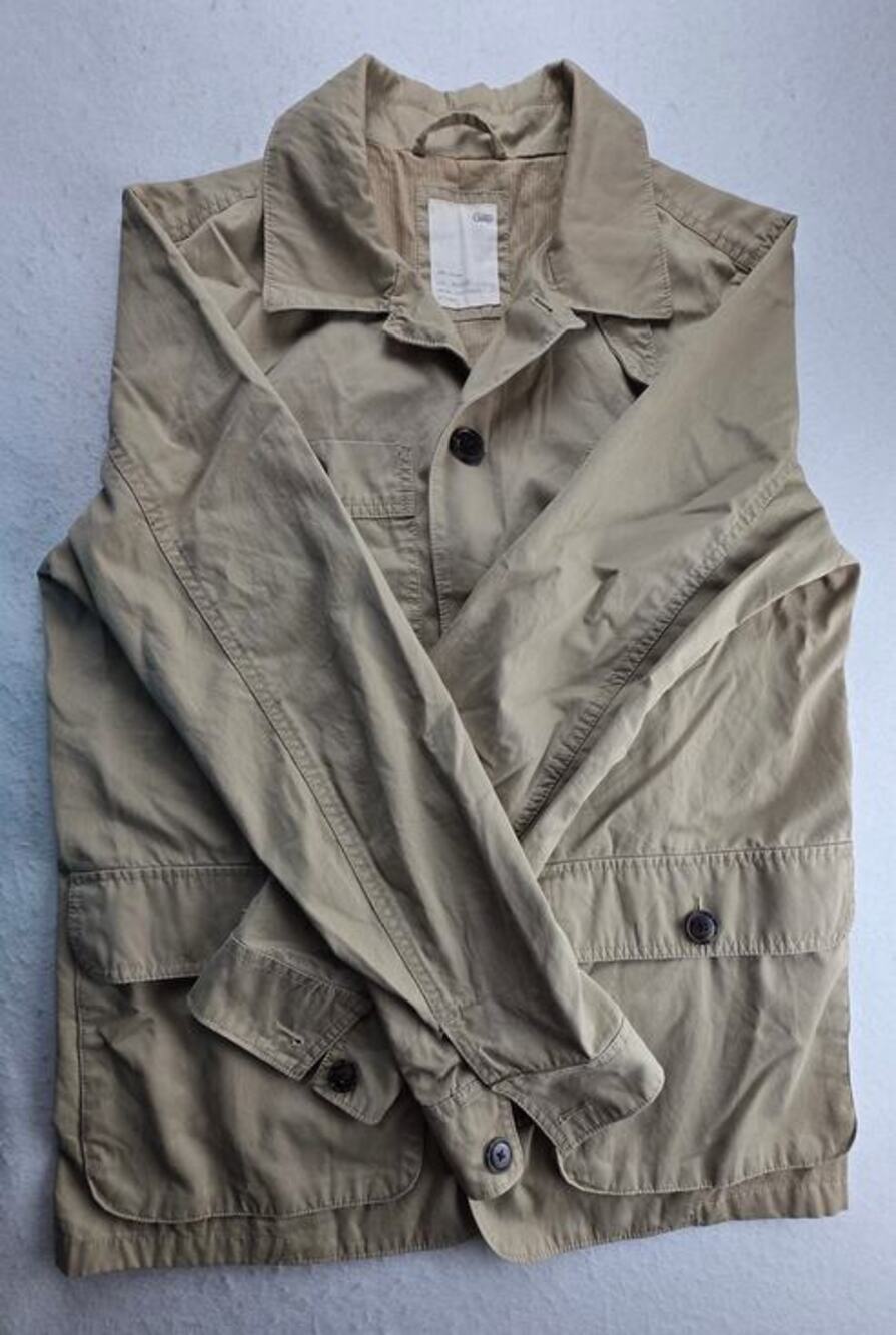 Gap Cotton Beige Khaki Button Down Casual Jacket Size Medium